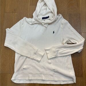 Ralph Lauren Men's off white waffle knit hoodie